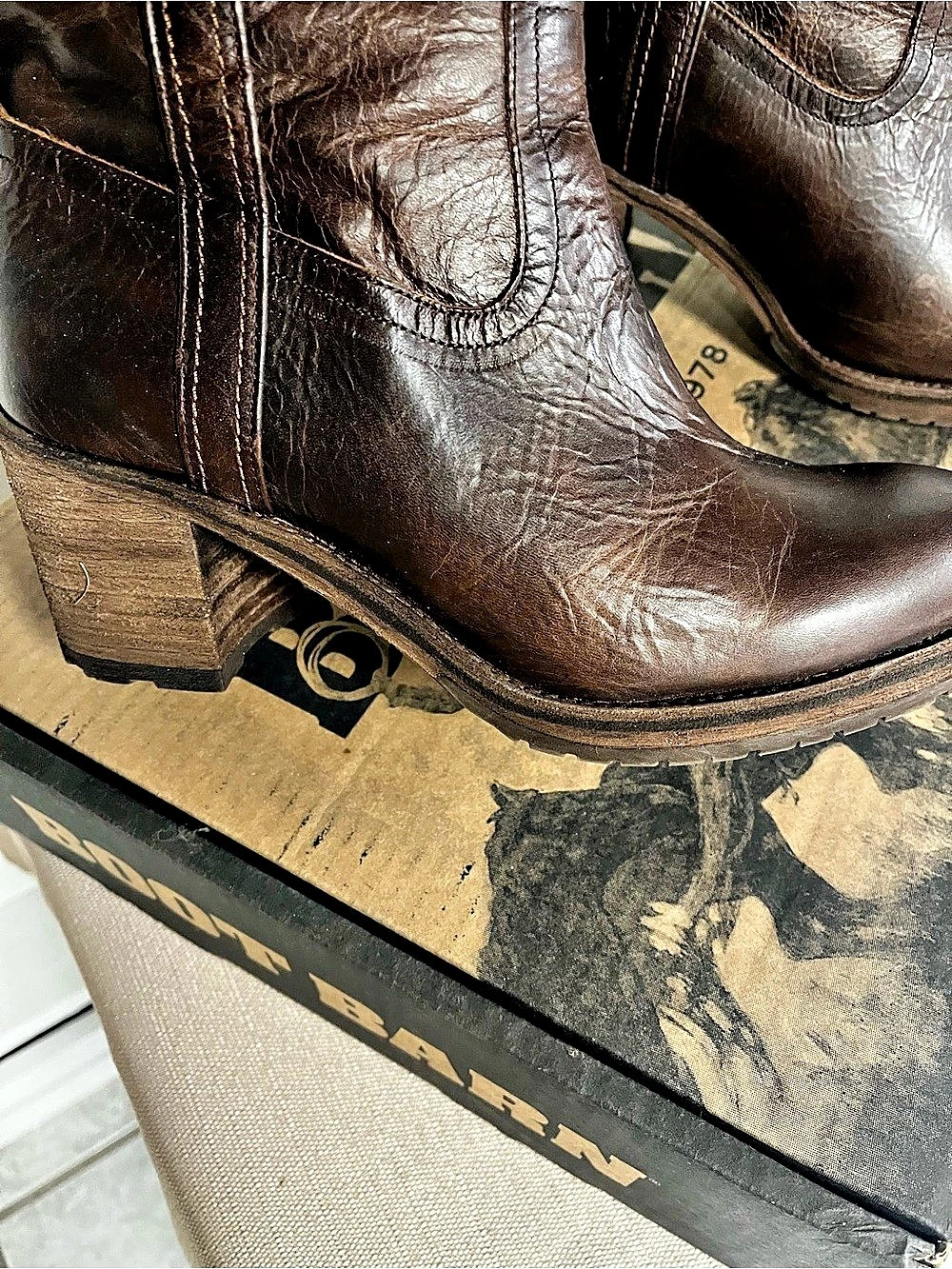 Cleo + Wolf Leather Heeled Boots Brown US 8.5 - Picture 6 of 11